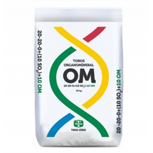 Organomineral 20-20-0+ (10 SO3)+10 OM
